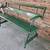 Rare Antique Long Ships Railing Wood & Iron Bench 3 thumbnail