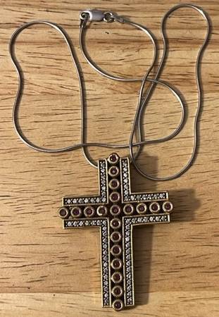 Antique RUBY/White Sapphire CROSS 1