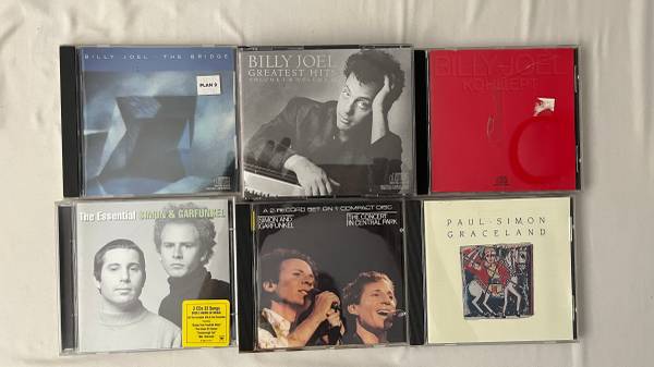 7 Billy Joel, Paul Simon and Art Garfunkel CD's 1