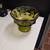 Vintage Green Fostoria Glass Liberty & Eagle Coin Footed Compote Bowl 1 thumbnail