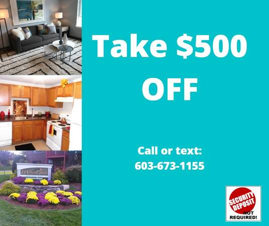 $1,861 / 2br - 875ft2 - No fumar - Dos habitaciones con patio - Cruce la línea de meta hoy (Milford, NH)63656278716547120