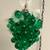 Vintage Mid Century Modern 1960s green Lucite grape cluster swag light 1 thumbnail