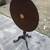 Tilt top table, solid walnut, medallion inlay, claw and ball feet 9 thumbnail