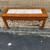 Vintage Oak Coffee table Bench with Floral Tiles 3 thumbnail