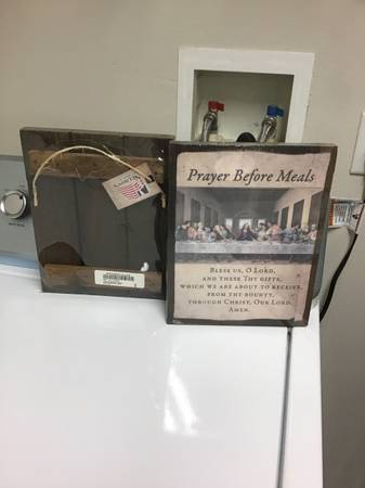 Prayer Before Meals with the Last Supper by Da Vinci Restored Wall Pla - $20 (Rockledge)62974823636611121