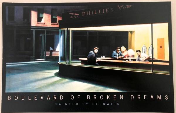 1987 BOULEVARD OF BROKEN DREAMS w/ Glass MARILYN MONROE Presley DEAN 1