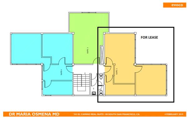 $1,800 / 605ft2 - Beautifully renovated, bright upper floor office suite for lease (south san francisco)63946806039683123