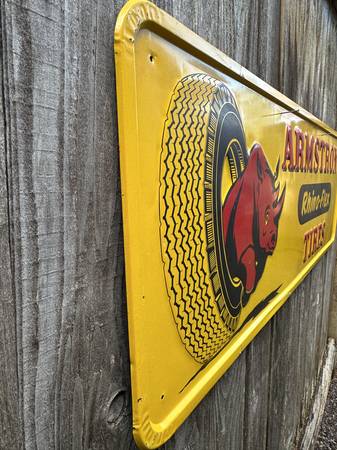 Vintage Armstrong Rhino-Flex Tires Metal Sign - $1,450 (Mill Creek)63470982444547121
