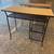 Mid century modern vintage Formica Top Iron Mesh Desk 3 thumbnail
