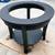 Modern Glass Top Round Table : Well Made & NEW BLACK PAINT! 6 thumbnail