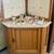 English Antique marble-top corner washstand 1 thumbnail