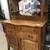 English Oak 2 pc Sideboard w/Oval Mirror & Shelving 1 thumbnail