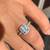 Natural Diamonds and and Natural Aquamarine in White Gold Ring 10 thumbnail