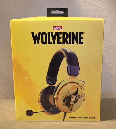 Marvel Wolverine Wired Over-Ear Headset 3.5mm Detachable Boom Mic Vol/ 1