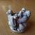 Japanese Okimomo Style Resin Figurine Three Men Drinking Around a Barr 3 thumbnail