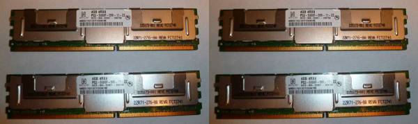 dell poweredge ram 16Gb 4 x 4Gb ddr2 PC2-5300F Server Memory 667MHz 1