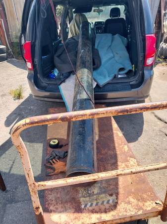 Large, Heavy, Steel Pipe, 10-1/2ft x 8-1/2"d x 3/16"thick 1