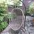 Outdoor Egg Chair Swing w/ Stand, Wicker Hammock Chair, Cushion, Cover 3 thumbnail