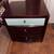 MOHOGANY 3 DRAWER NIGHT STAND WITH GLASS FACE TOP DRAWER 1 thumbnail