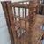 32" VINTAGE TORTOISESHELL RATTAN FOLDING ETAGERE, BOOKSHELF or DISPLAY 4 thumbnail