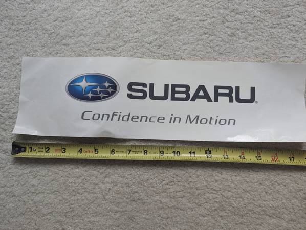 new Subaru Sticker 18" decal car racing wrx confidence in motion legac 1