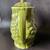 Vintage Japanese Avocado Green Ceramic Teapot with Embossed Fruit 3 thumbnail