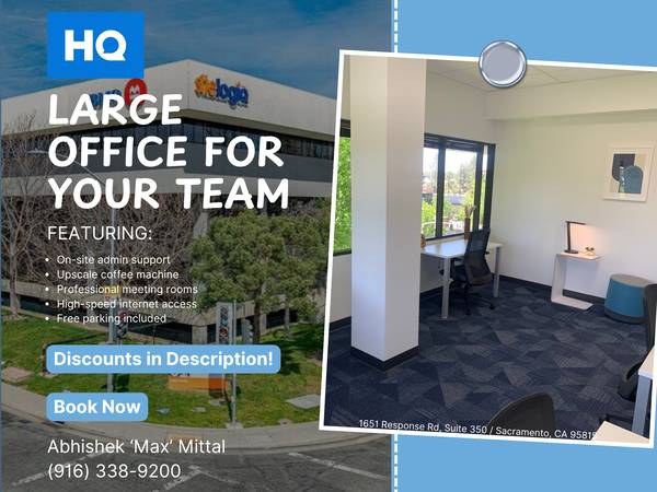 $216 ‼️Office space to fit your company and your needs - ALL INCLUSIVE!‼️ (Arden-Arcade / Sacramento)64174663103233120