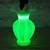 Fenton Uranium Ruffled Melon Satin Custard Glass Vase 5.5” 8 thumbnail
