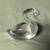 Like new Italian Murano Style Art Hand-Blown Swan Crystal Paperweight 3 thumbnail
