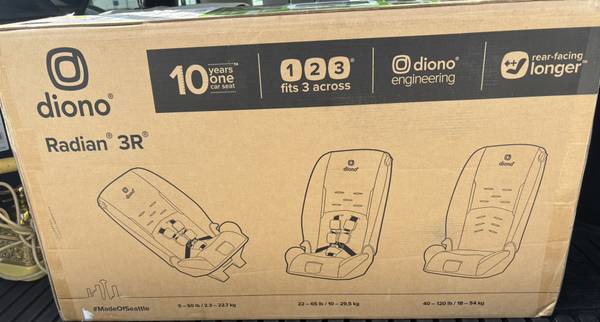 Diono Radian 3R All-in-One Convertible Car Seat, Slim Fit 3 Across, Bl - $150 (Clear Lake)62918314767105121