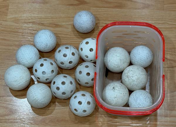 Plastic Baseballs for batting practice - 16 total balls 1