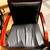 2 living room or dining room chairs — black leather 4 thumbnail