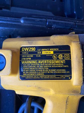 1/2” Dewalt DW290 Electric Impact Drill 1