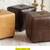 2 Used Pottery Barn Leather Cubes – Rich Expresso Brown 3 thumbnail