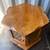 Vintage Mid-Century Hexagon Table – Bubble Glass, Solid Wood 2 thumbnail