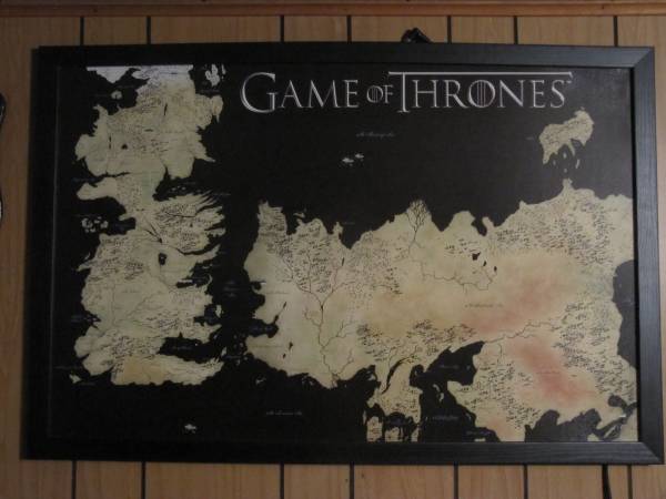 Game Of Thrones 24 x 36 Wall Mount Framed Print Circa 2011 Rare 1