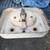 Standard Brand Victorian Cast Iron Enamel Pedestal Sink 1928 bathroom 11 thumbnail