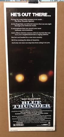 Original insert poster for the Roy Scheider film BLUE THUNDER 1