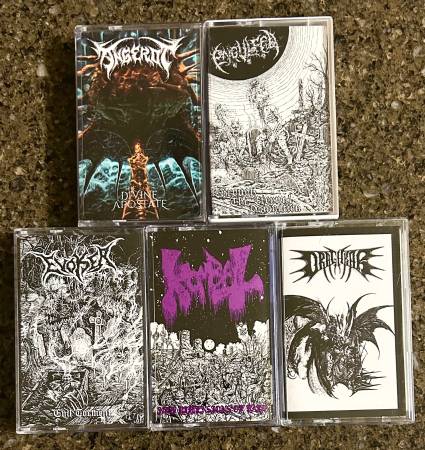 Death Metal Cassette Tapes 5 Item Lot Nm 1