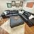 Modern Modular Black 🖤 Leather Sectional w/ Ottoman, + Storage 4 thumbnail