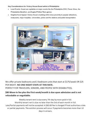 $189 / 8br - Clean Furnished Rooms for Rent Pay-by-Week Starts at $189 Per Week (PHILADELPHIA)63666762765315121