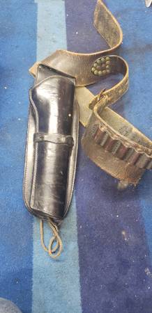Vintage Hunter Leather Holster & Cartridge Belt Cowboy 1