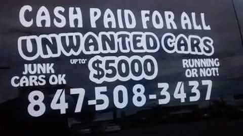 Top Dollar Paid For Junk and Unwanted Cars  up to $5000! 1