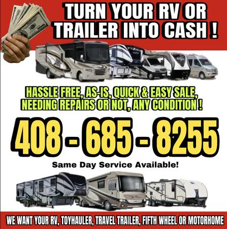💲CASH PAID For Rv Toyhauler 5th Wheel Travel Trailer Motorhome WANTED 1