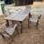 Outdoor Teak Wood Patio Table & 4 Chairs 2 thumbnail