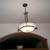 CEILING: 3 L.E.D. LIGHT BULBS, BRUSHED NICKEL HANGING LIGHT FIXTURE 2 thumbnail