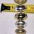LC Liz Claiborne gold & silver clunky beaded necklace 16" long + 4" ex 10 thumbnail