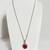Sterling Silver Red Coral Pendant Necklace 20 1/2" Length, Large Bale 2 thumbnail