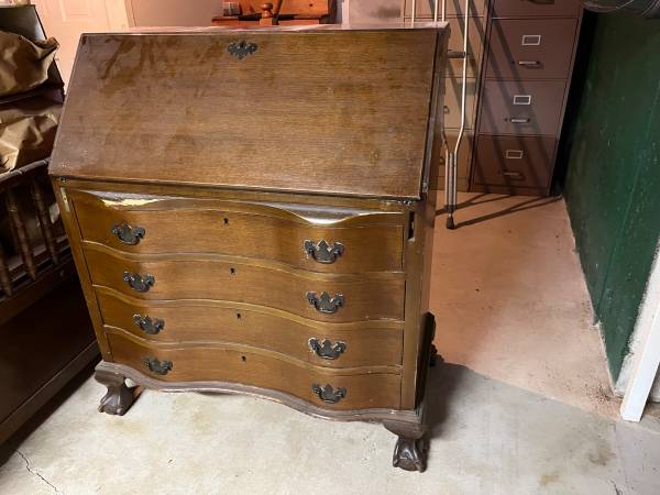 Antique Maddox Furniture Drop-Front Secretary Desk - antiques - by