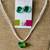 Fused glass pendant necklace with free earrings, new 3 thumbnail